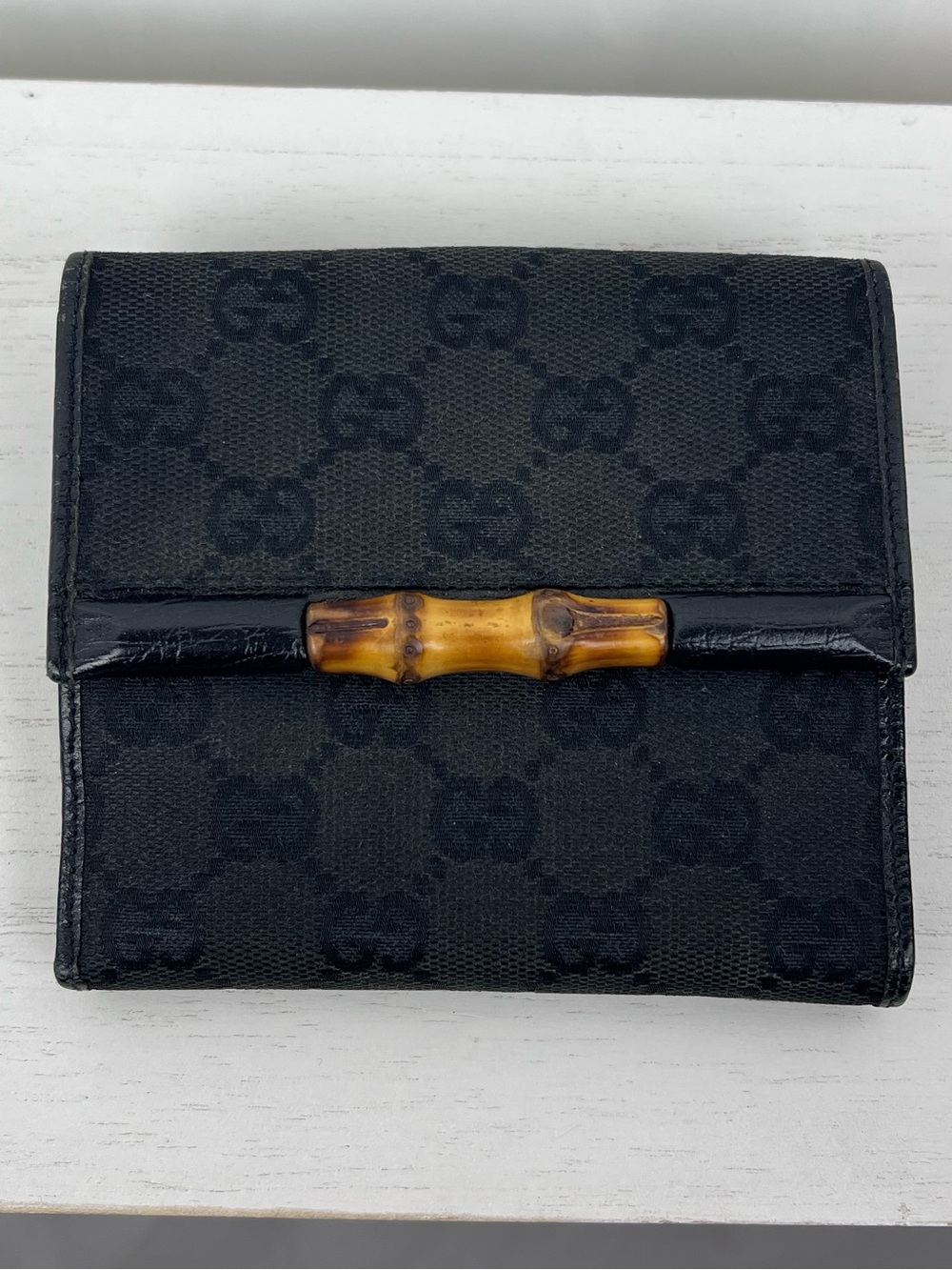 Gucci GG Canvas Bamboo Compact Wallet